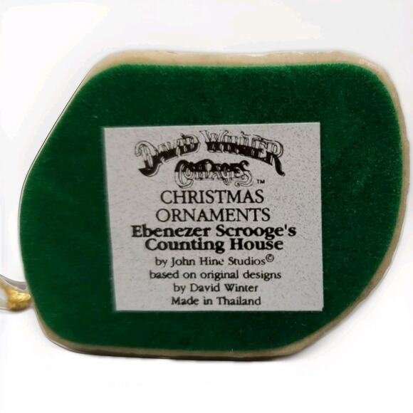 VTG David Winter Cottages Christmas Ornament "Ebenezer Scrooge's Counting House" - Picture 6 of 6
